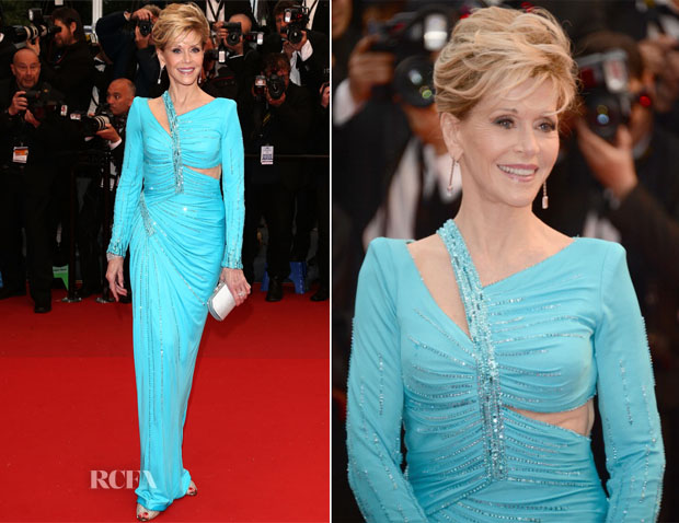 Jana Fonda In Atelier Versace - 'Jimmy P (Psychotherapy Of A Plains Indian)' Cannes Film Festival Premiere