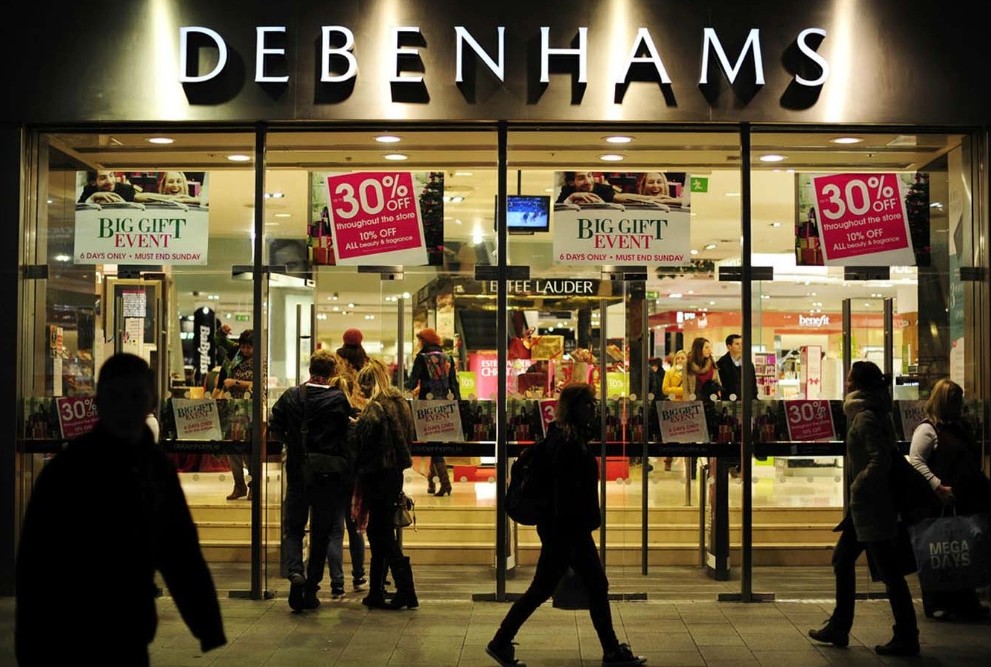 英国体育用品零售商Sports Direct 入股百货集团Debenhams