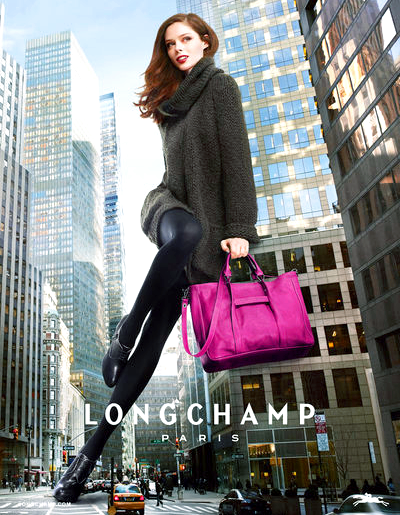 Coco Rocha 连续第四季代言Longchamp 珑骧