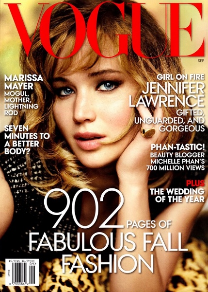 Jennifer Lawrence 《Vogue》九月刊处女封面曝光