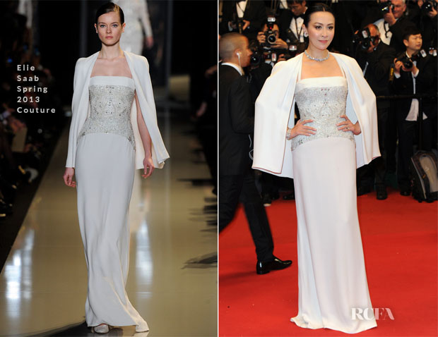 Carina Lau In Elie Saab Couture - 'Soshite Chichi Ni Naru' Cannes Film Festival Premiere