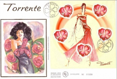 France FDC valentine