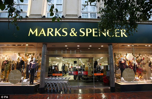 Big drop: Marks and Spencer saw their half year profits fall to the lowest point for three years