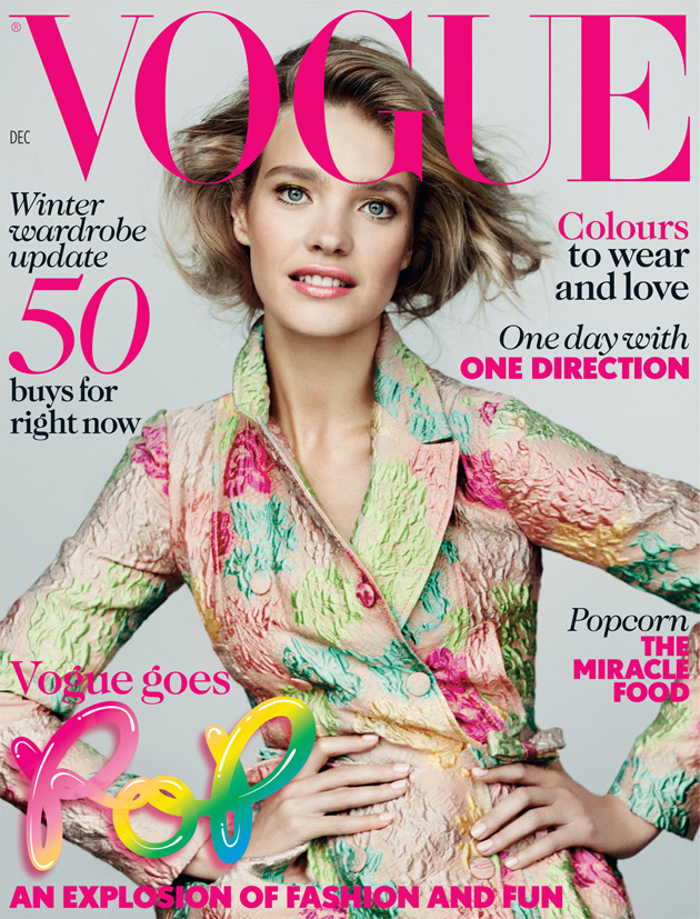 Natalia Vodianova登Vogue UK12月号封面，形态僵硬遭吐槽