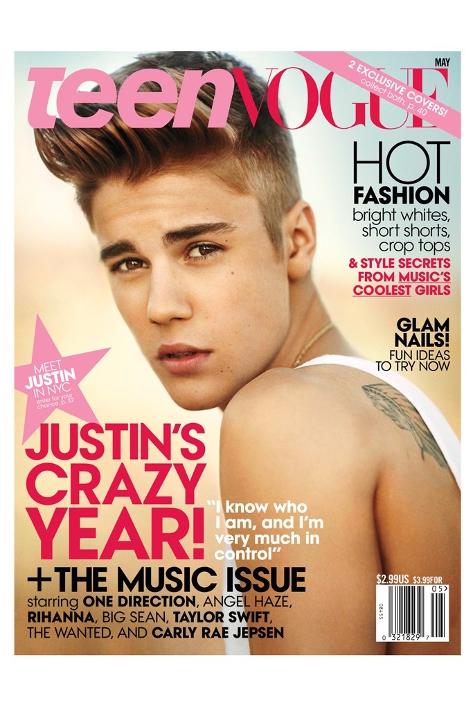 Justin Bieber登五月刊Teen Vogue