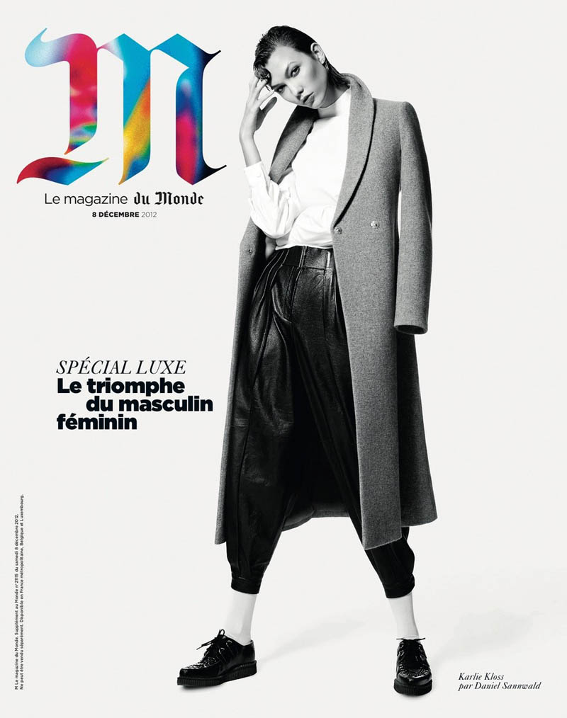 KarlieMonde14 Karlie Kloss Gets Androgynous for M le Mondes December Cover Story by Daniel Sannwald