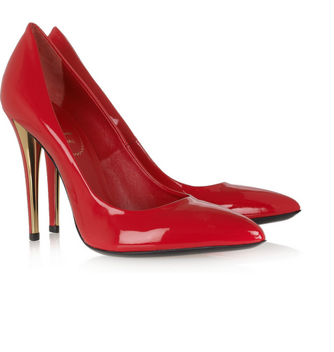 Yves Saint Laurent 4.5英寸红色高跟鞋