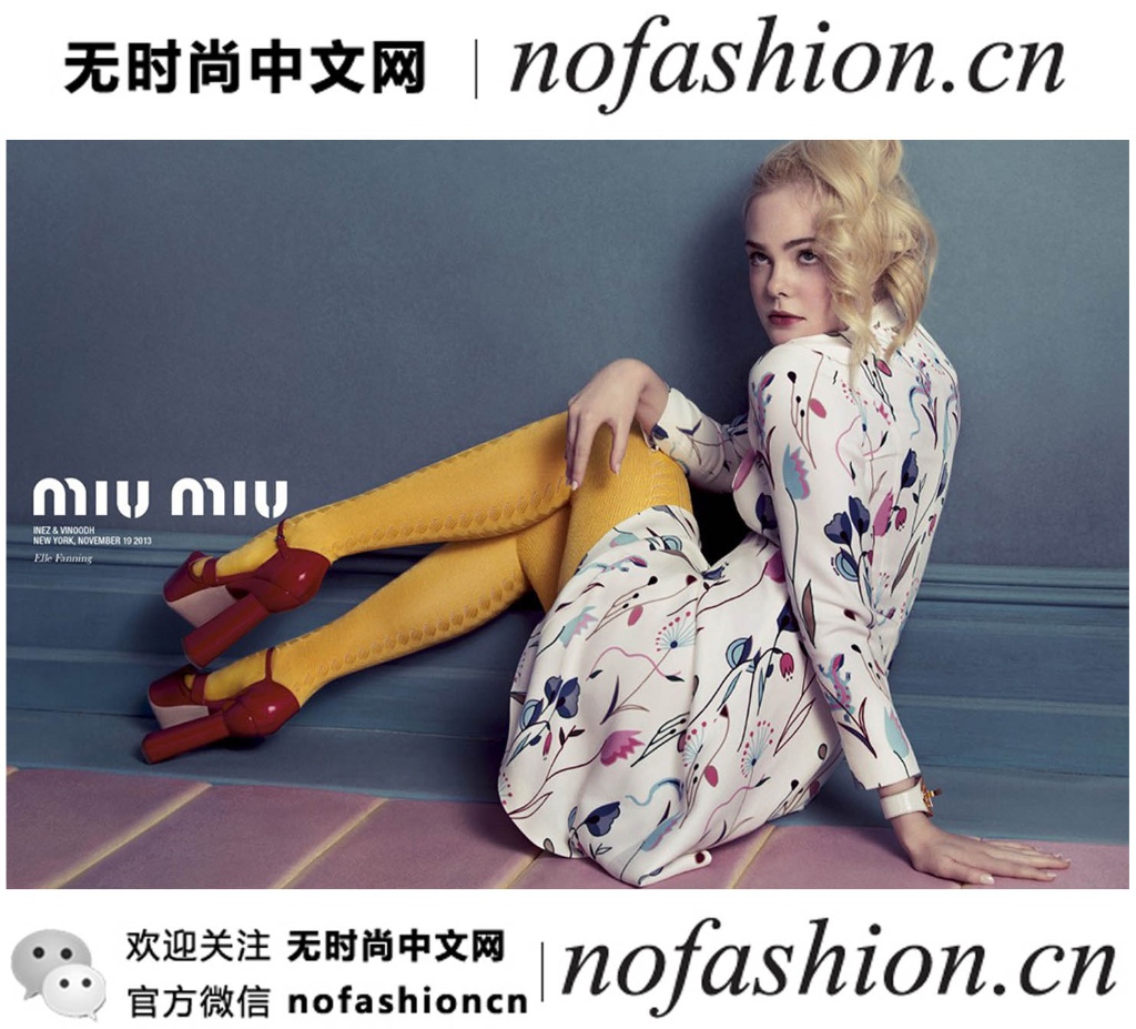 Elle Fanning亮相Miu Miu 2014春夏广告