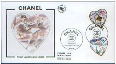 Chanel valentine stamps FDC