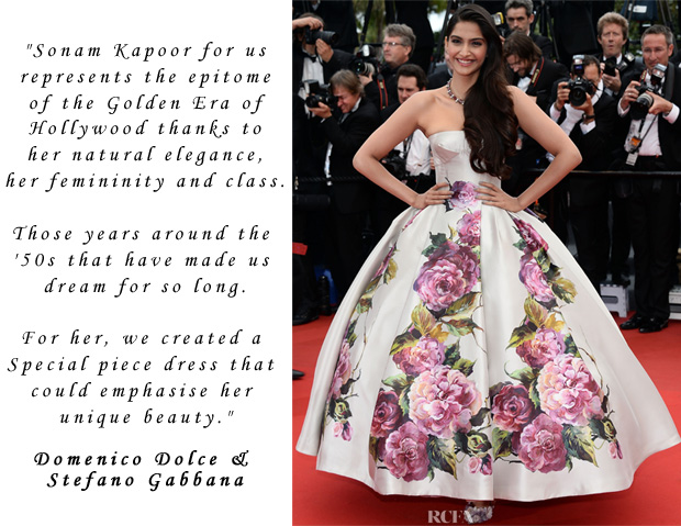 Dolce & Gabbana On Sonam Kapoor