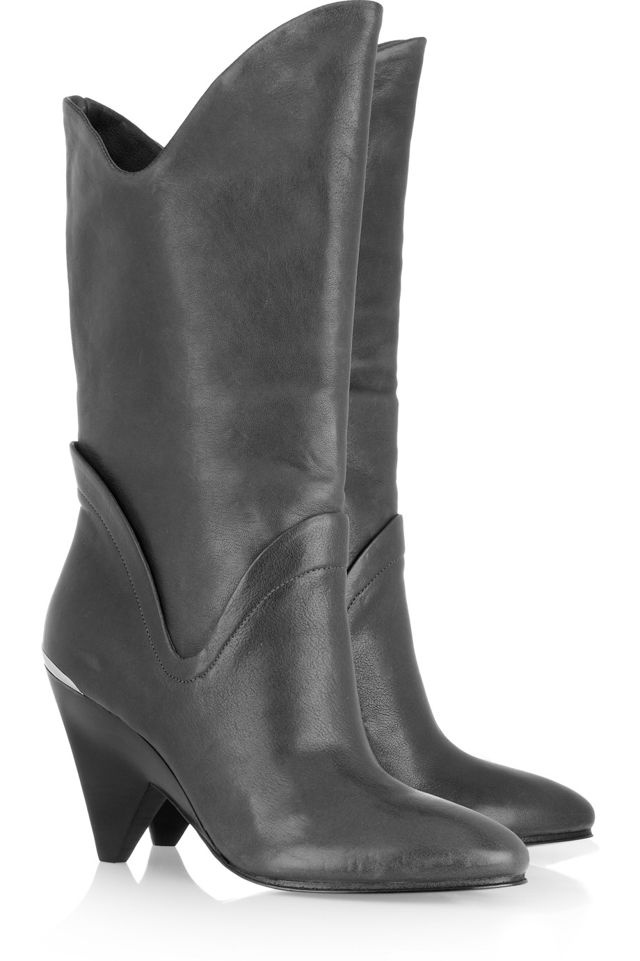 Fold-over leather calf boots by Belle Sigerson Morrison