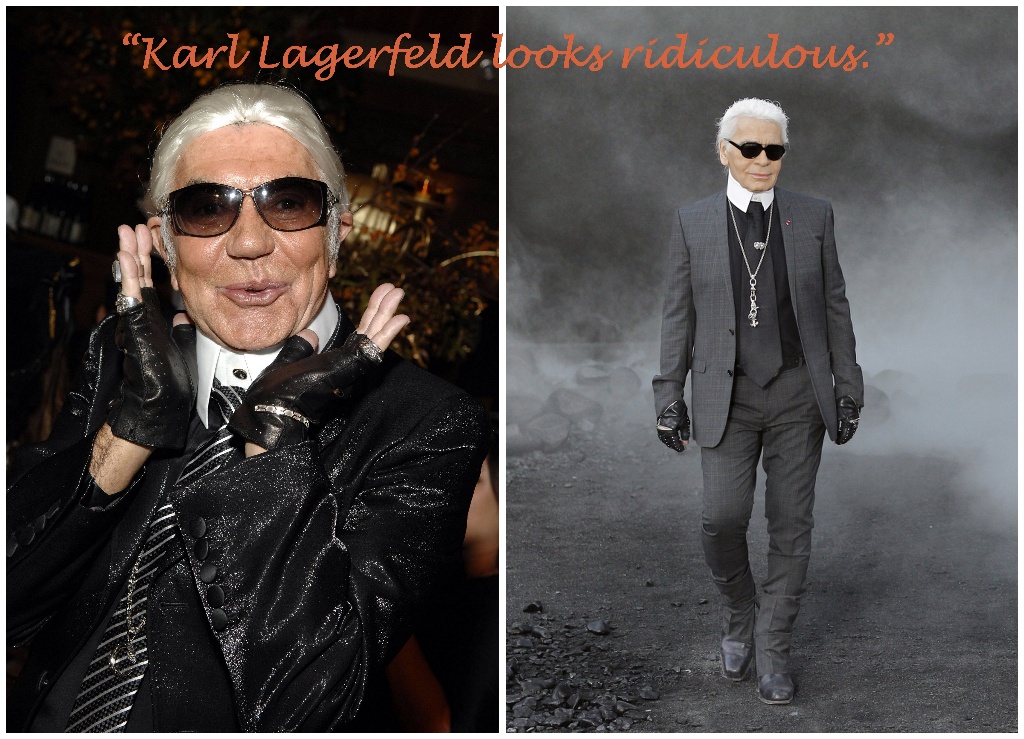 Roberto Cavalli认为Karl Lagerfeld穿衣风格很荒唐