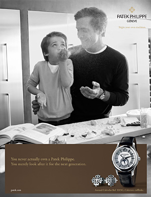 Patek Philippe百达翡丽最新“代代相传”广告