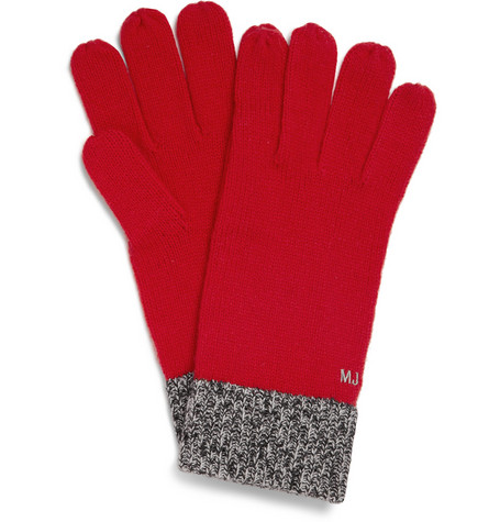 Marc by Marc Jacobs Two-Tone Wool-Blend Gloves